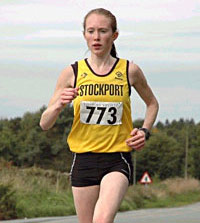 Jenny Knass knocked 8 minutes of her personal best to record 62-53 to finished second